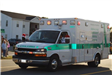 EMS ambulance with lights on