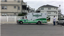 Ambulance outside of apartments