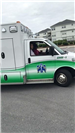 EMS staff riding in an ambulance