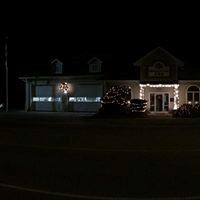 Christmas lights on house
