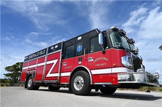 Side view of fire truck