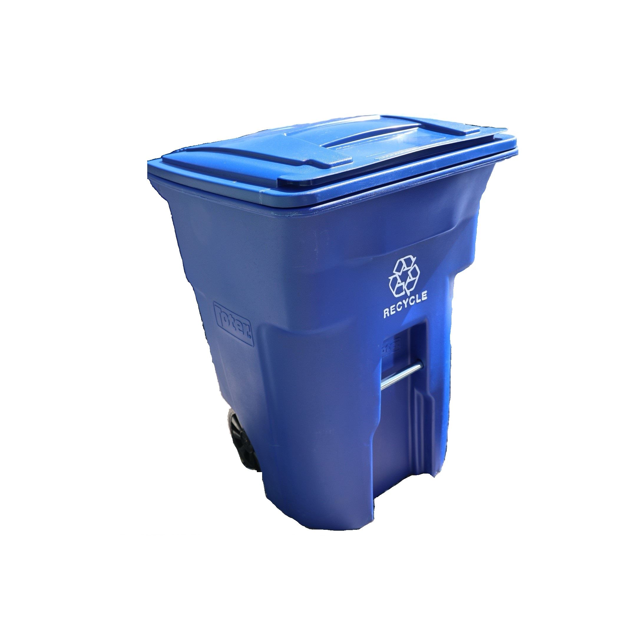 Blue recycling container